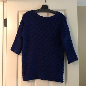 Royal Blue ZARA knit 3/4 sleeve sweater